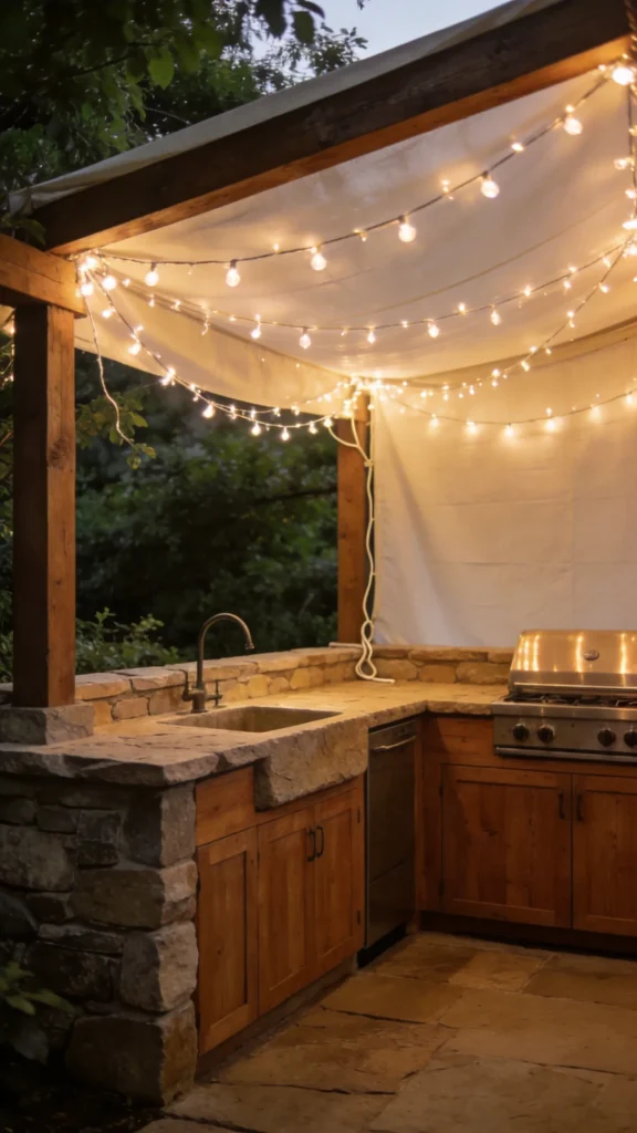 outdoor kitchen lighting ideas