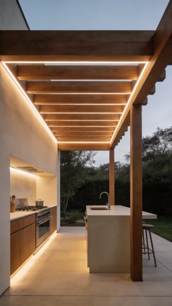 outdoor kitchen lighting ideas