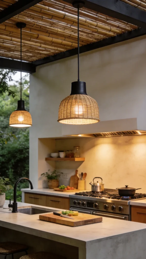 outdoor kitchen lighting ideas