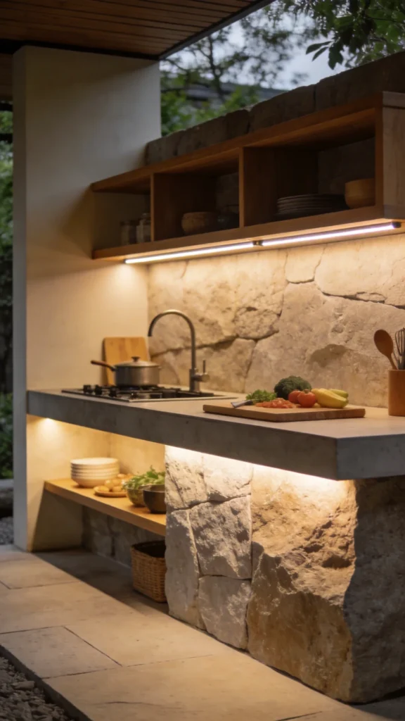 outdoor kitchen lighting ideas