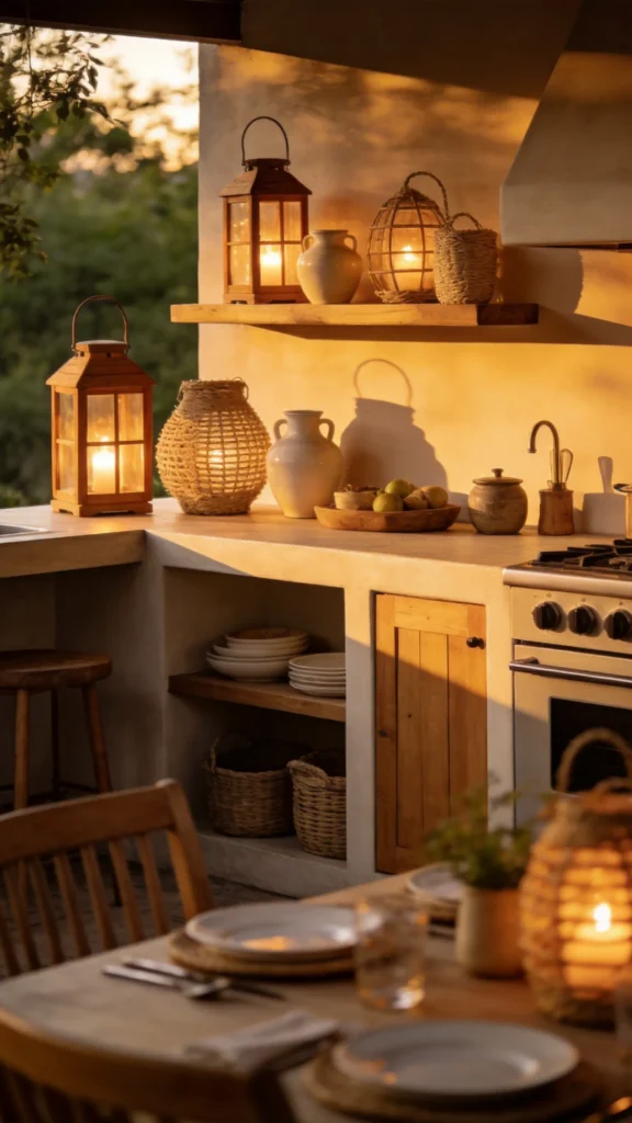 outdoor kitchen lighting ideas