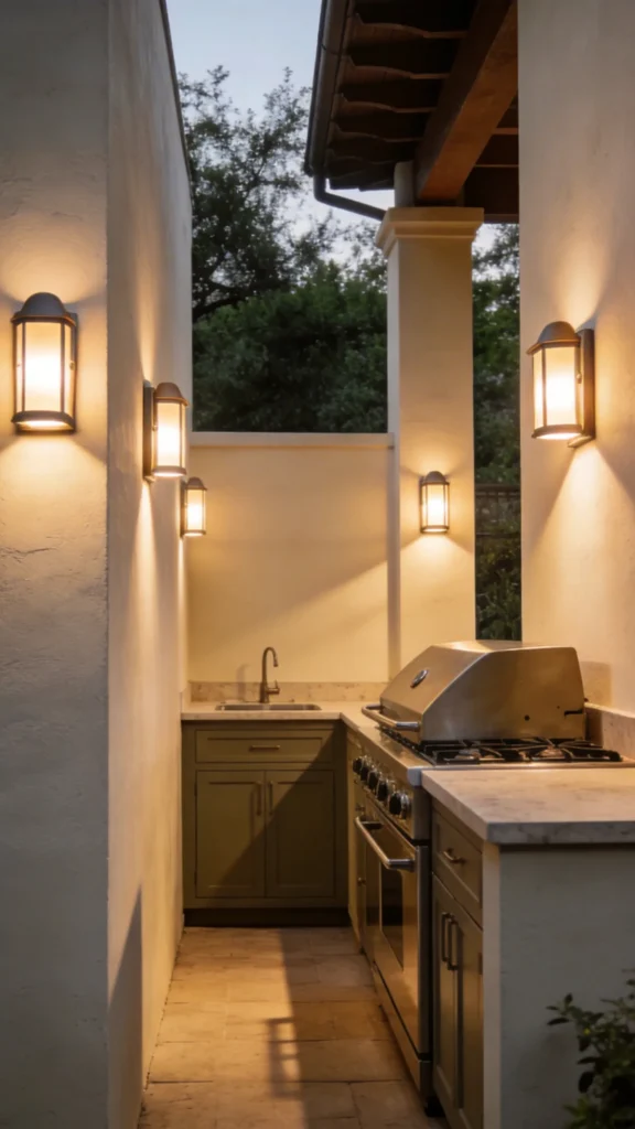 outdoor kitchen lighting ideas