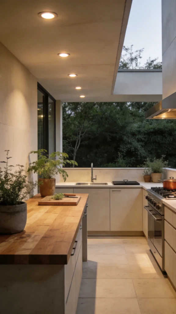 outdoor kitchen lighting ideas