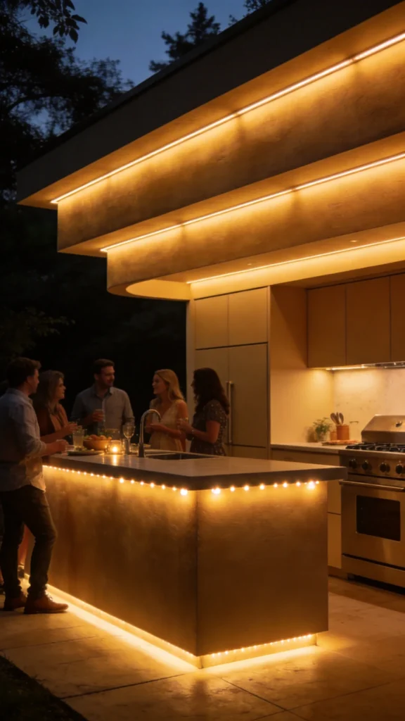 outdoor kitchen lighting ideas